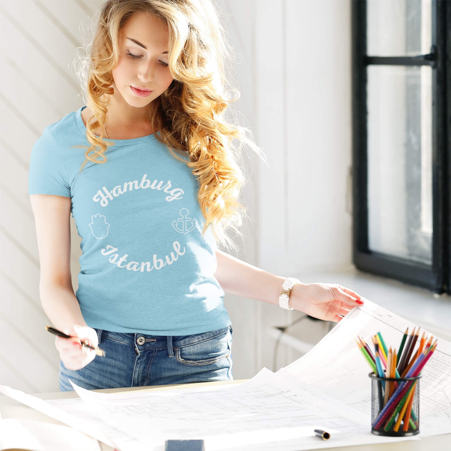 Hamburg Istanbul T-Shirts in Farbe