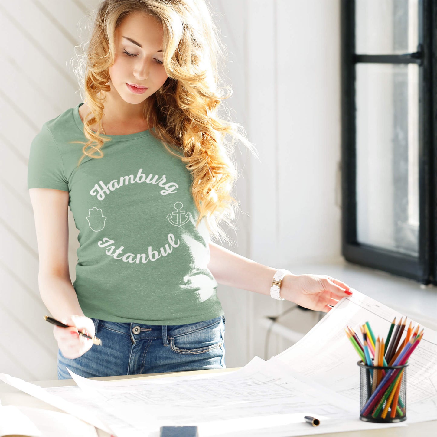 Hamburg Istanbul T-Shirts in Farbe