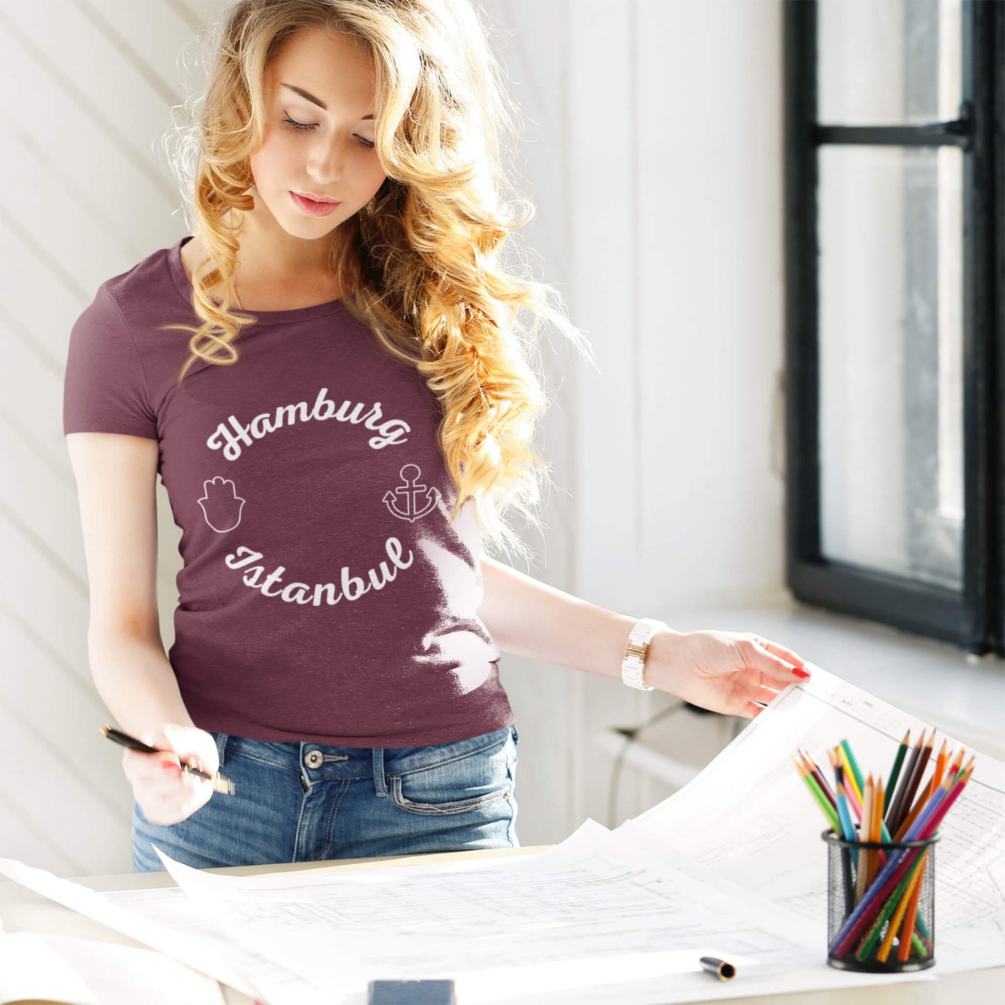 Hamburg Istanbul T-Shirts in Farbe