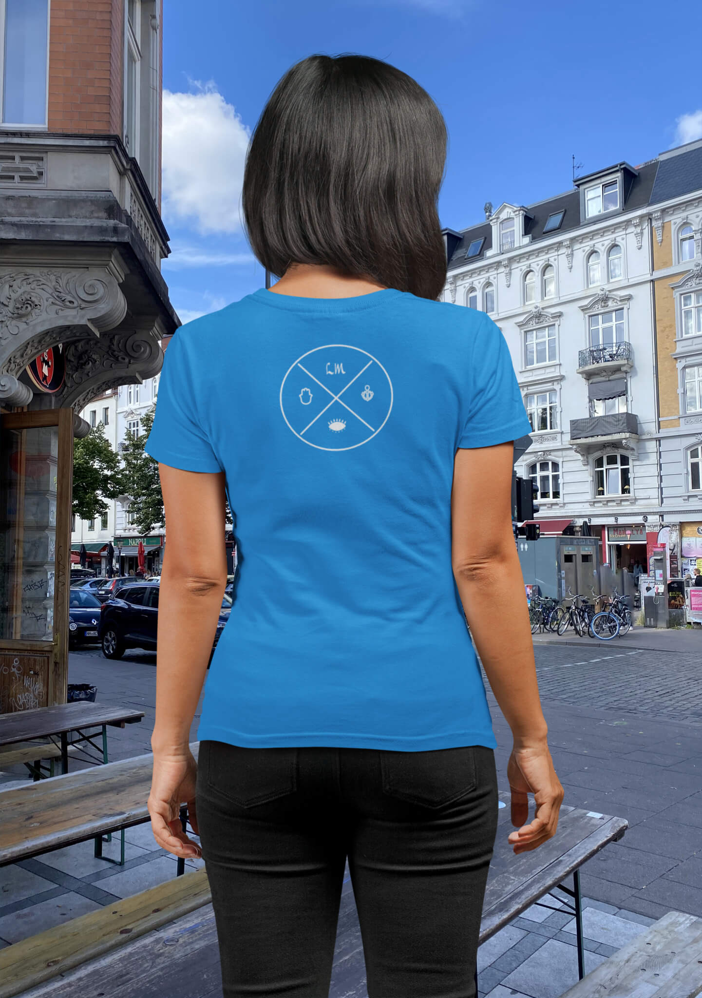 Logo T-Shirts in Farbe Rückseite