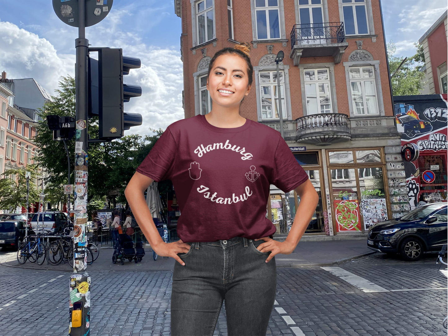 Hamburg Istanbul T-Shirts in Farbe